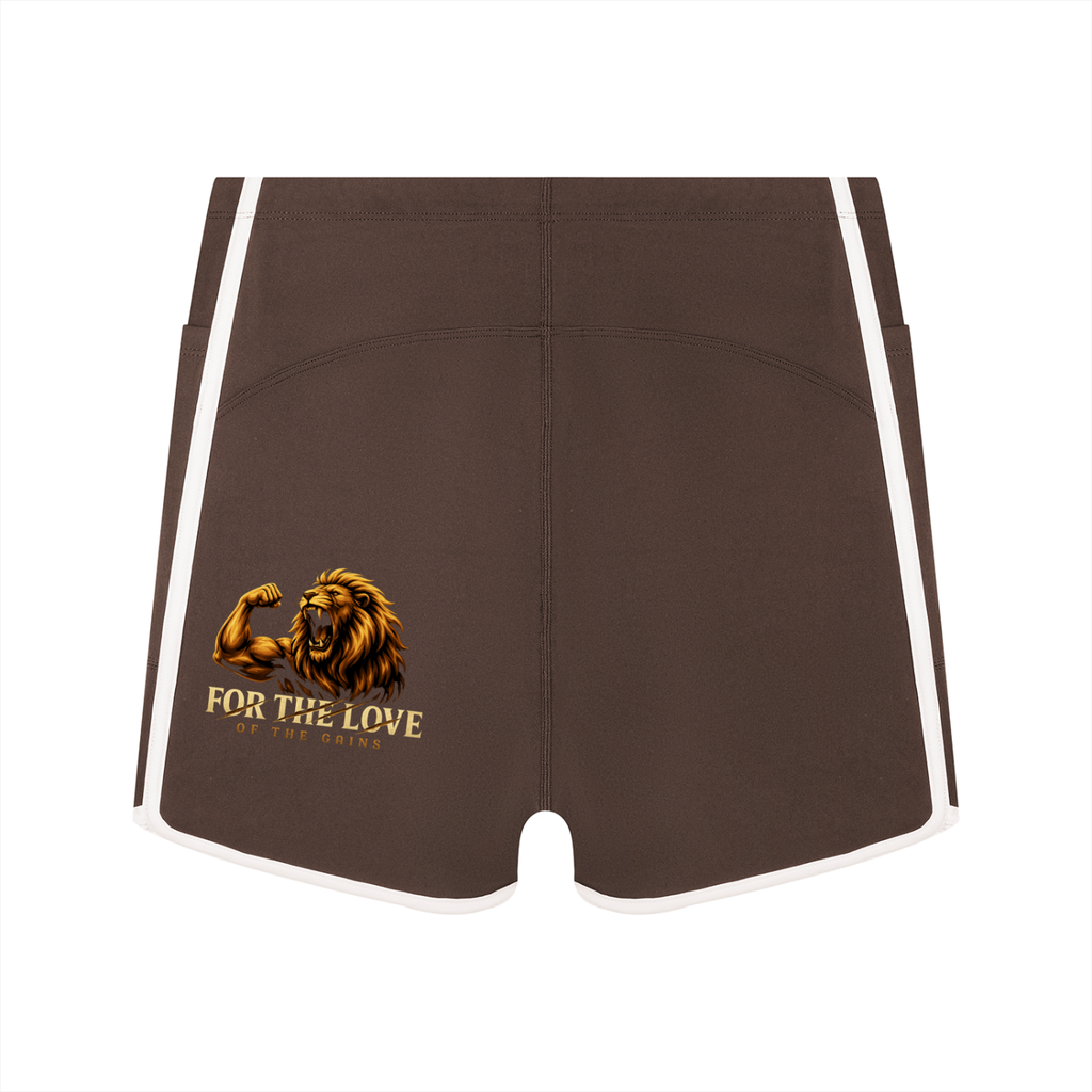Women's High Rise Color Block Yoga Shorts