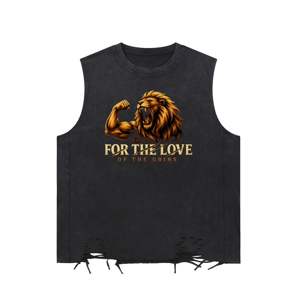 Snow Washed Raw-Hem Tank Top
