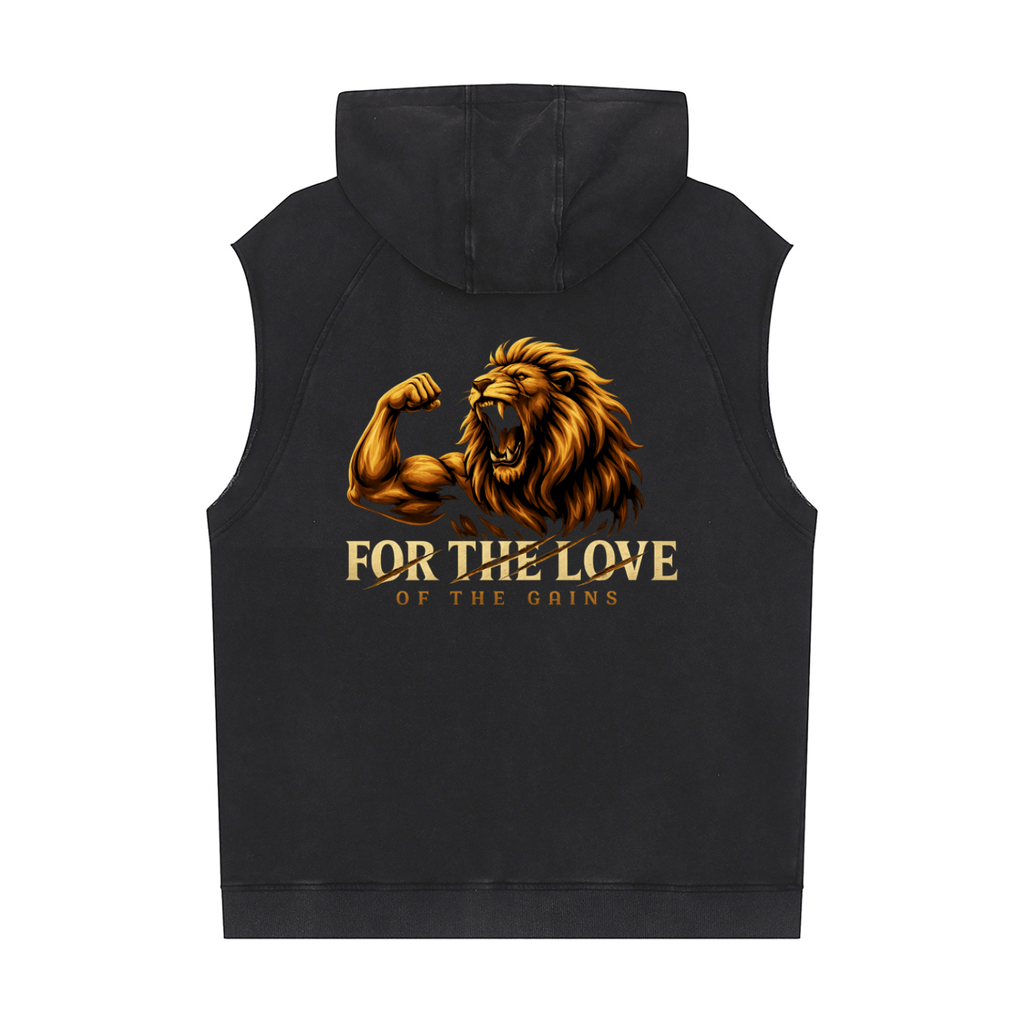 Snow Washed Sleeveless Hoodie