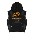 Unisex Vintage Wash Sun Fade Sleeveless Hoodie