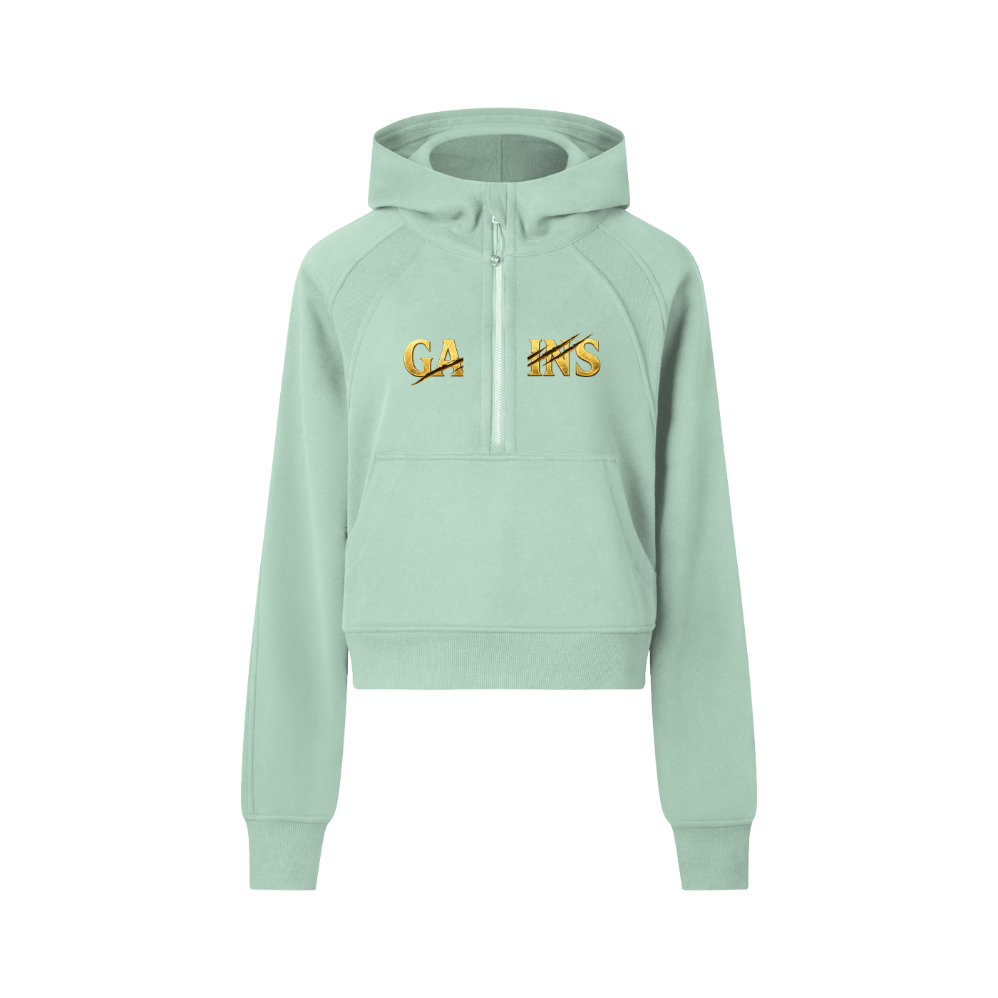 Cropped Half-Zip Hoodie