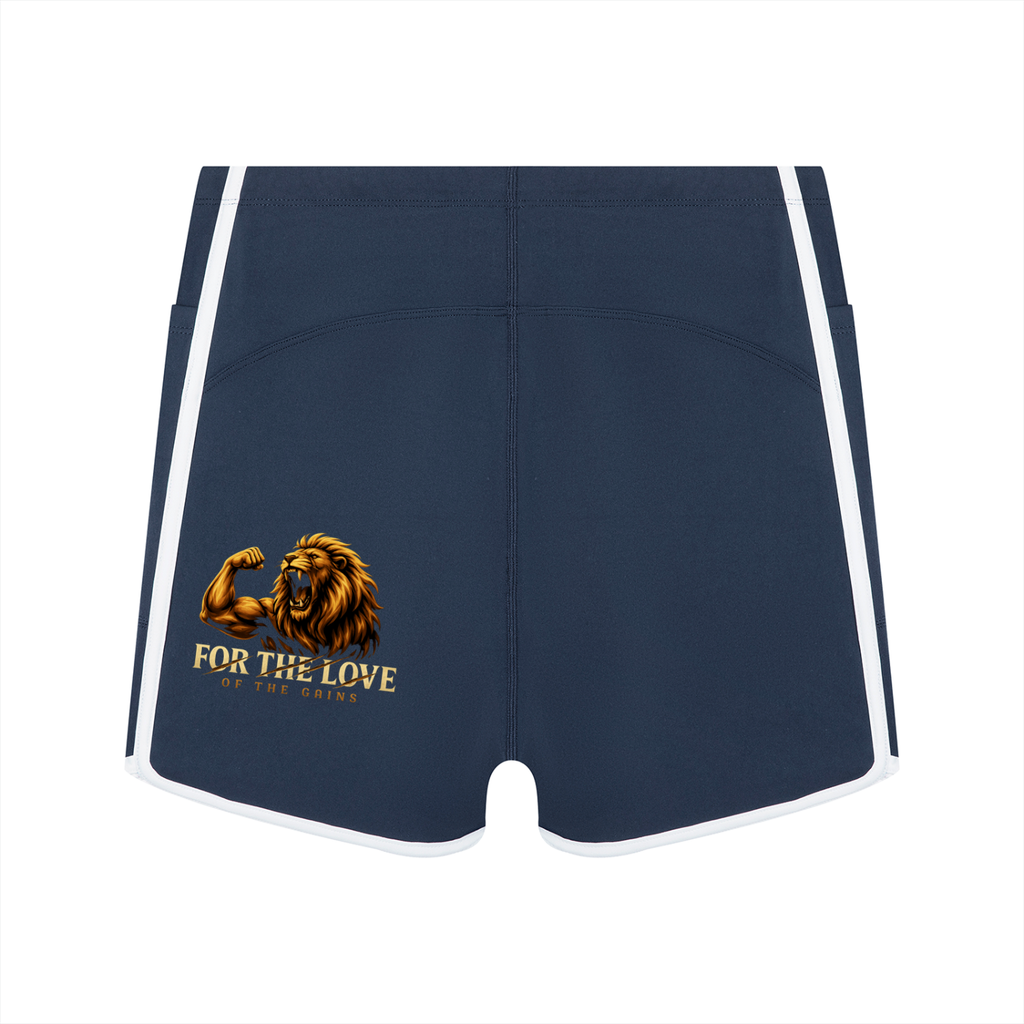 Women's High Rise Color Block Yoga Shorts