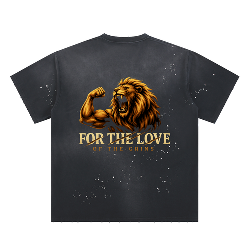 Hand-Frayed Sunfade Paint Splatter T-Shirt