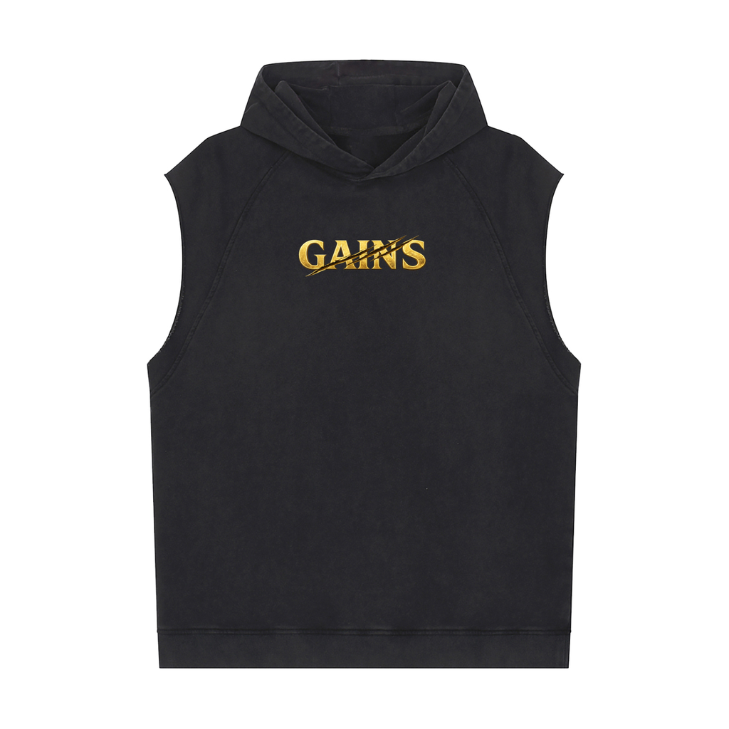 Snow Washed Sleeveless Hoodie