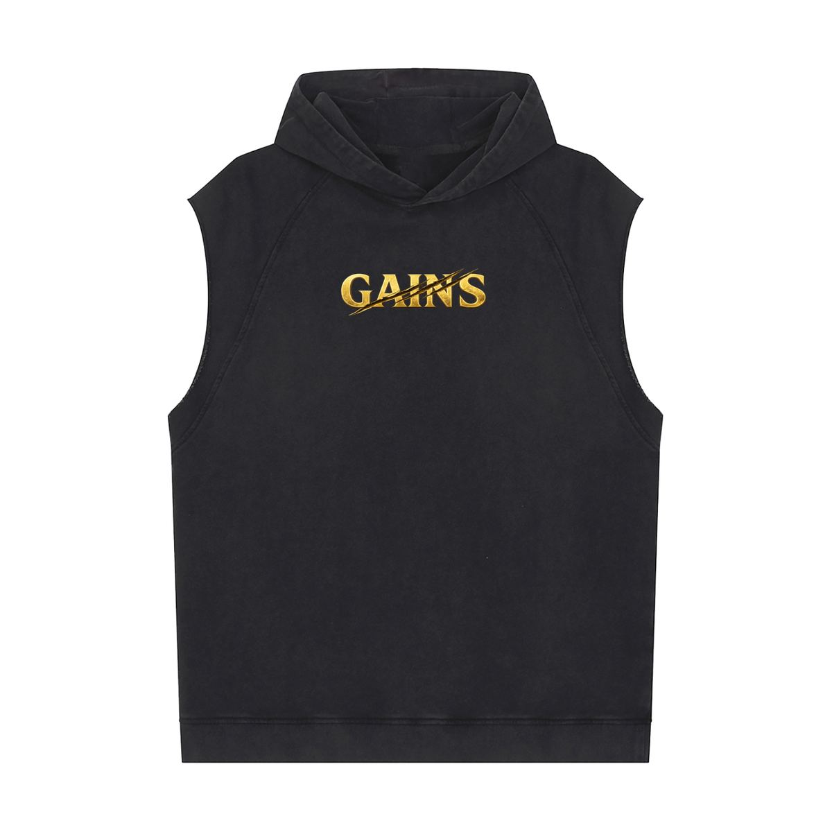 Snow Washed Sleeveless Hoodie