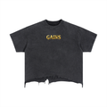 Vintage Wash Boxy Distressed Hem T-Shirt